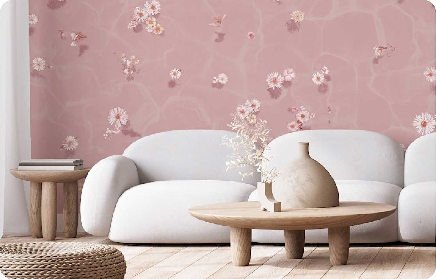 Pink Flower for Living Room